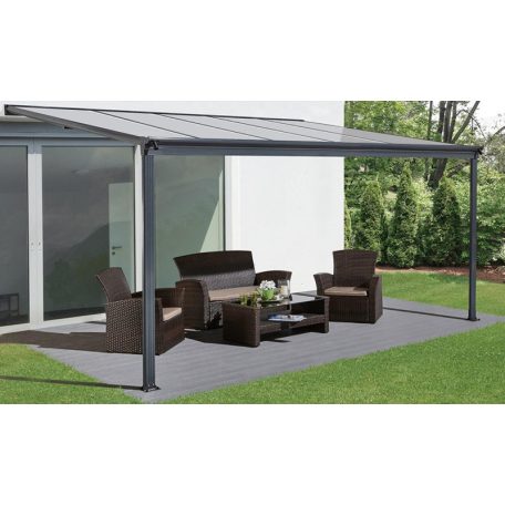 Féltetős alumínium pergola 303 cm x 312 cm antracit  P-312-1 